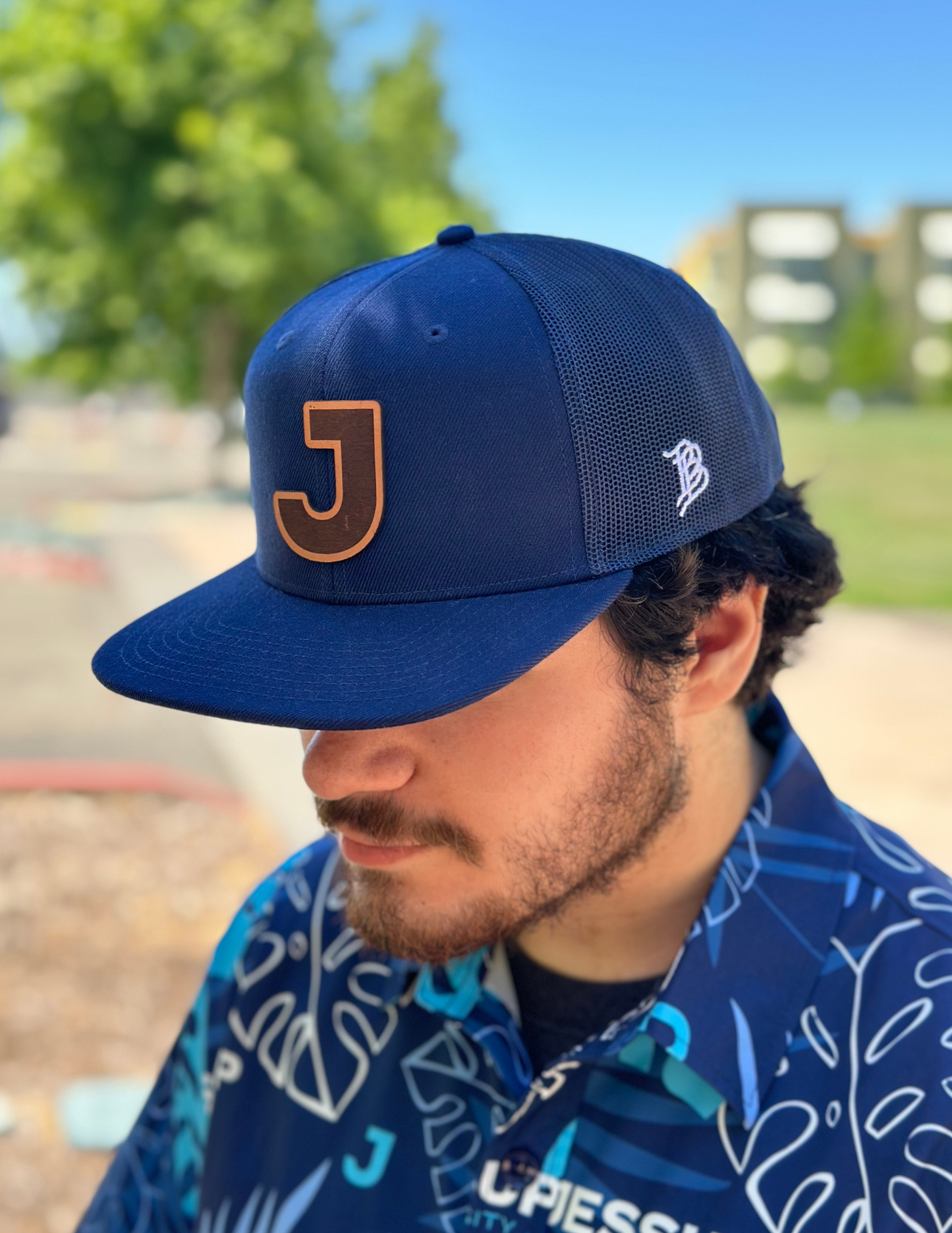 Branded Bills Hat - Navy Flat Bill Trucker